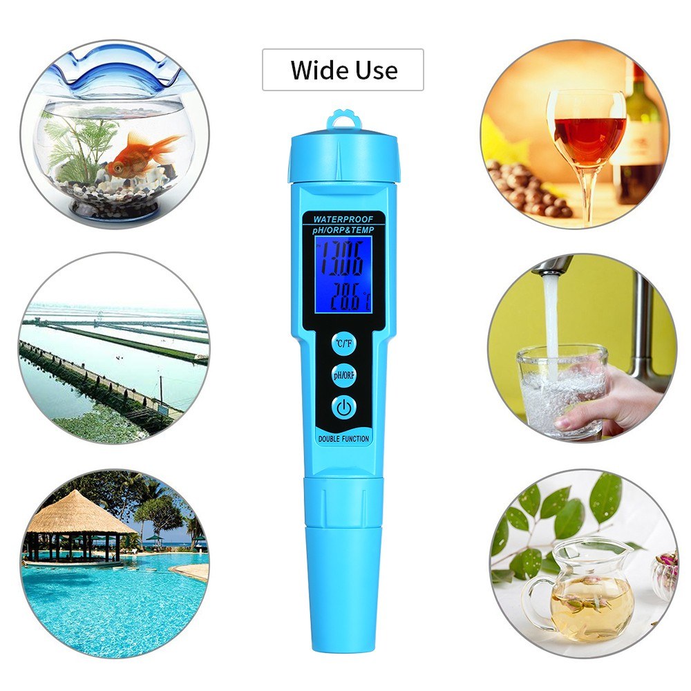 3 in 1 pH/ORP/TEMP Meter Water Detector Multi-function Quality Monitor Tester
