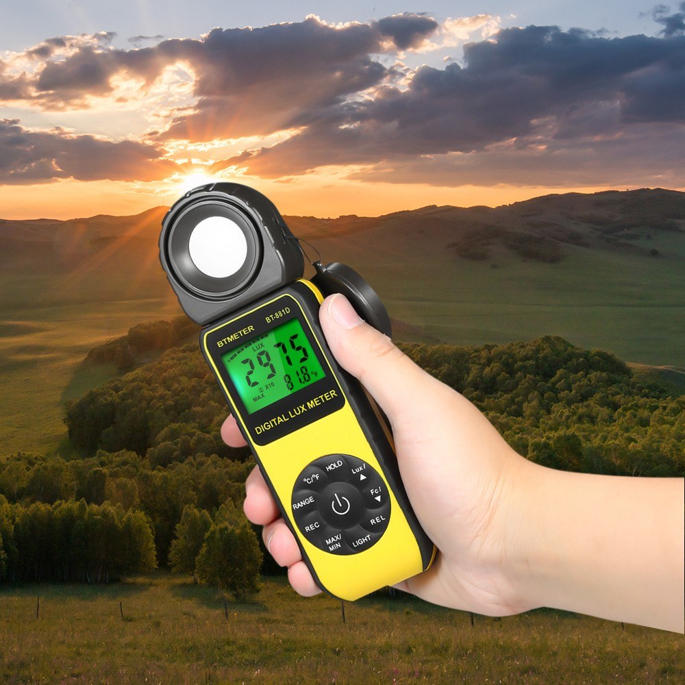 Digital Lux Meter Handheld Luxmeter Lux/FC Luminometer Photometer Measure Tester