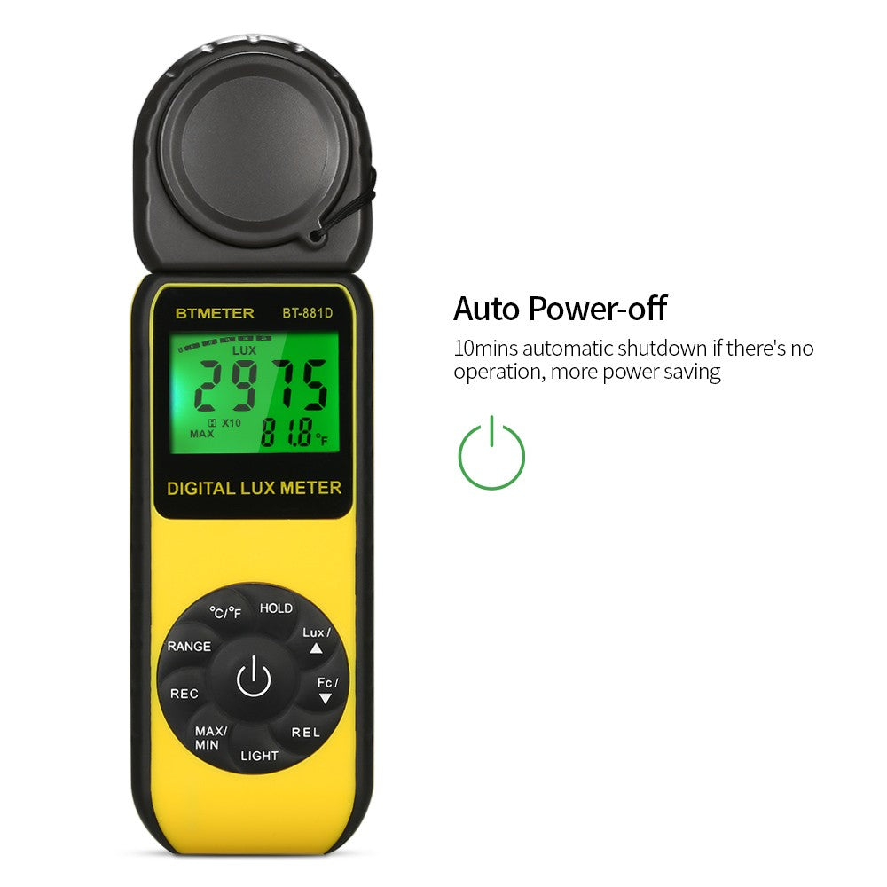Digital Lux Meter Handheld Luxmeter Lux/FC Luminometer Photometer Measure Tester