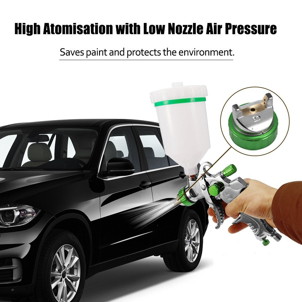 Airbrush Kit HVLP Air Spray Machine Gravitational Force Feed Paint Sprayer Brush Set