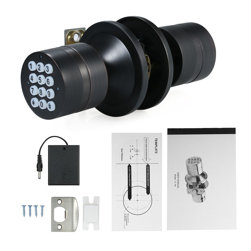 Digital Door Lock Keyless Keypad Coded Smart Room Combination