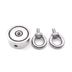 Cylindrical Neodymium Magnet Strong Round Powerful Metal Salvage Magnets with 2 Hanging Holes