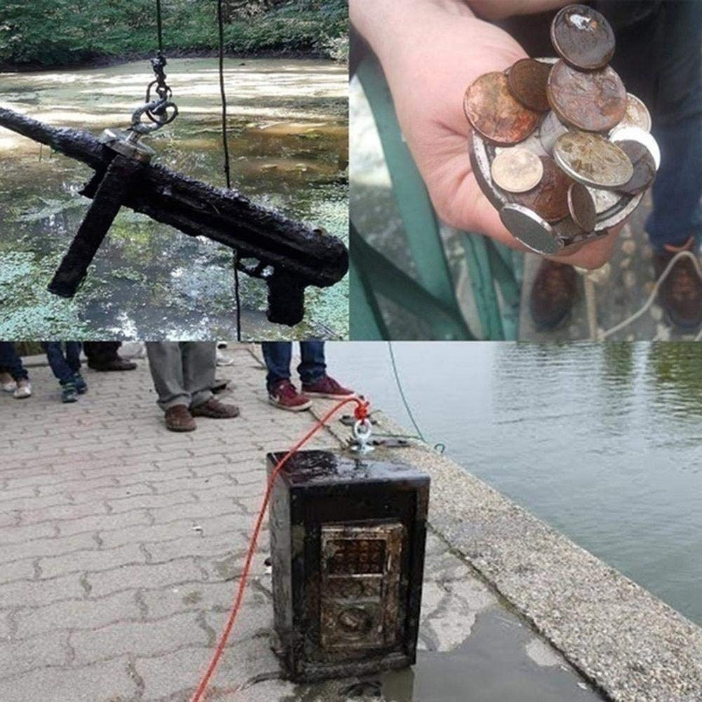 Cylindrical Neodymium Magnet Strong Round Powerful Metal Salvage Magnets with 2 Hanging Holes