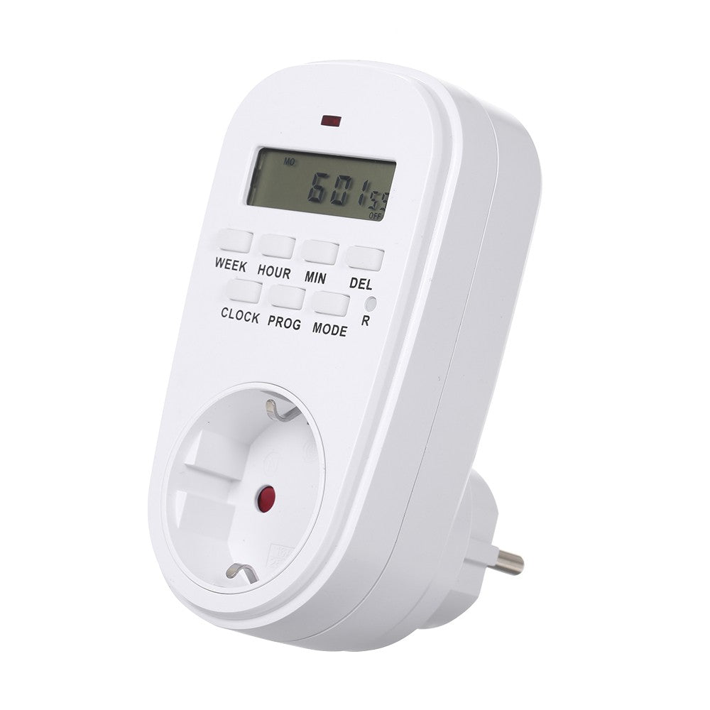 Digital Timer Switch Socket with LCD Display Plug-in Programmable Time Controller Intelligent Electronic Timing