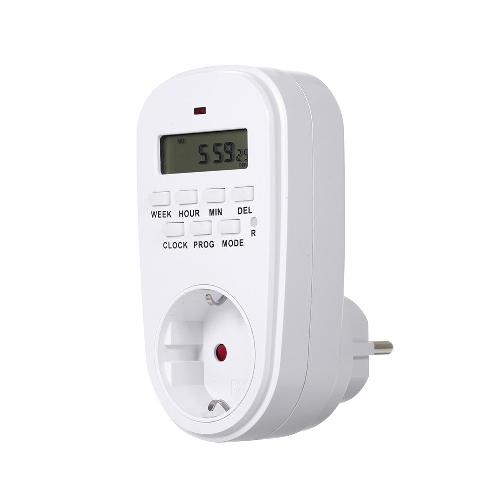 Digital Timer Switch Socket with LCD Display Plug-in Programmable Time Controller Intelligent Electronic Timing