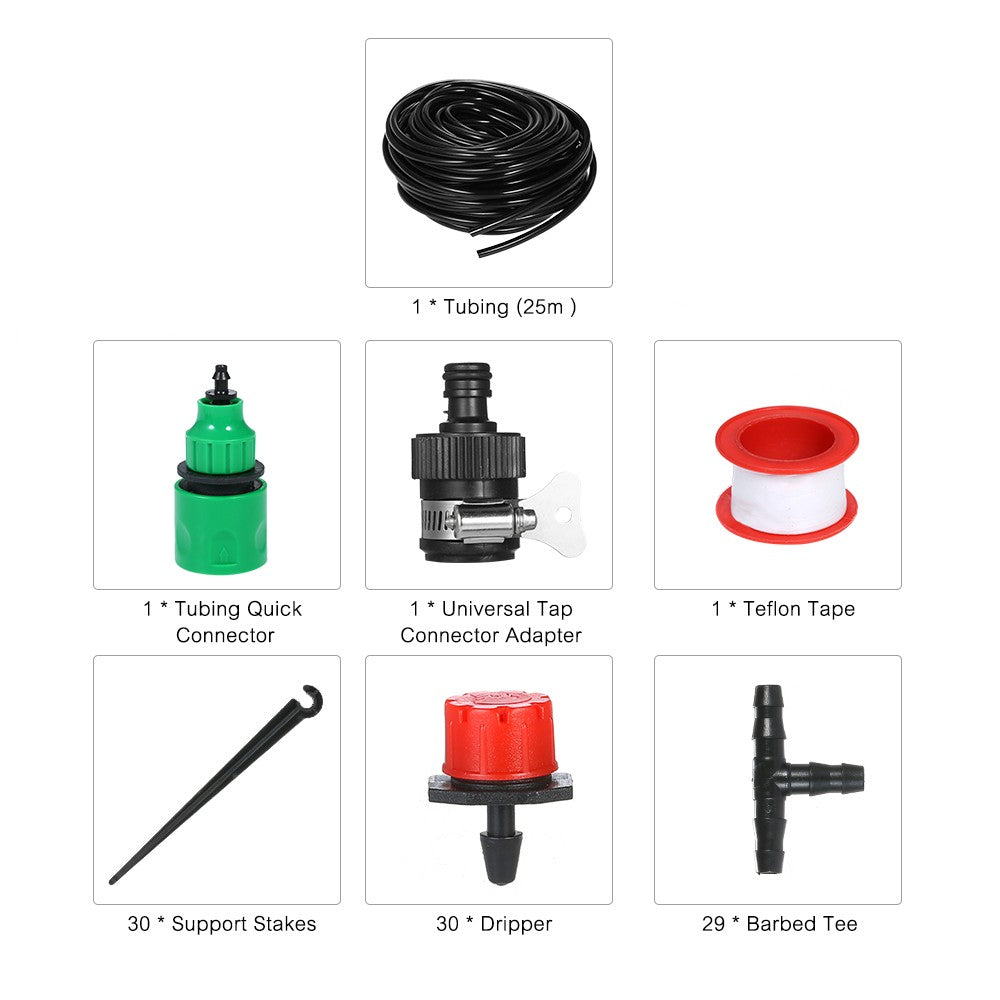 Plant Watering Irrigation Drip Kit Accessories Include Atomizing Nozzle Mister Dripper