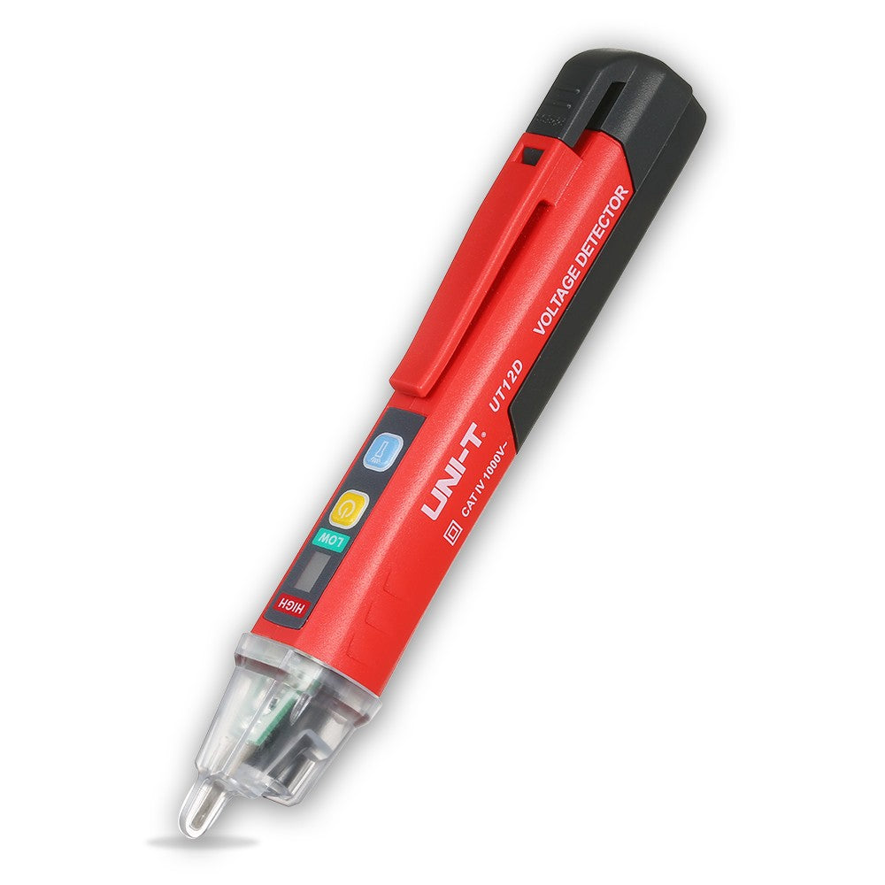Portable Non-contact AC Voltage Tester Pen Shaped V～Alert Detector with Sound and Light Alarm LED Flashlight