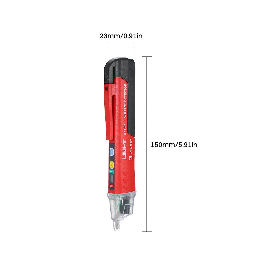 Portable Non-contact AC Voltage Tester Pen Shaped V～Alert Detector with Sound and Light Alarm LED Flashlight