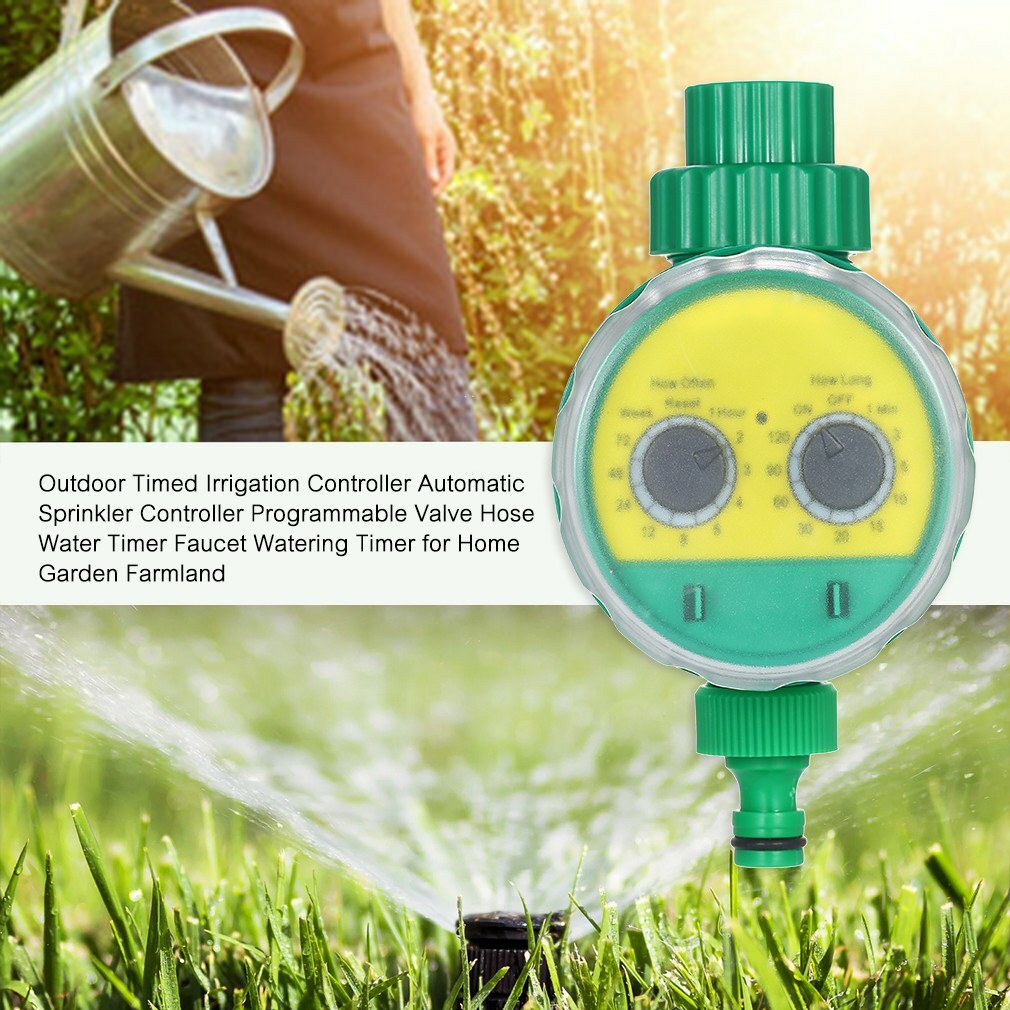 Outdoor Timed Irrigation Controller Automatic Sprinkler Programmable Valve Hose Water Timer Faucet Watering
