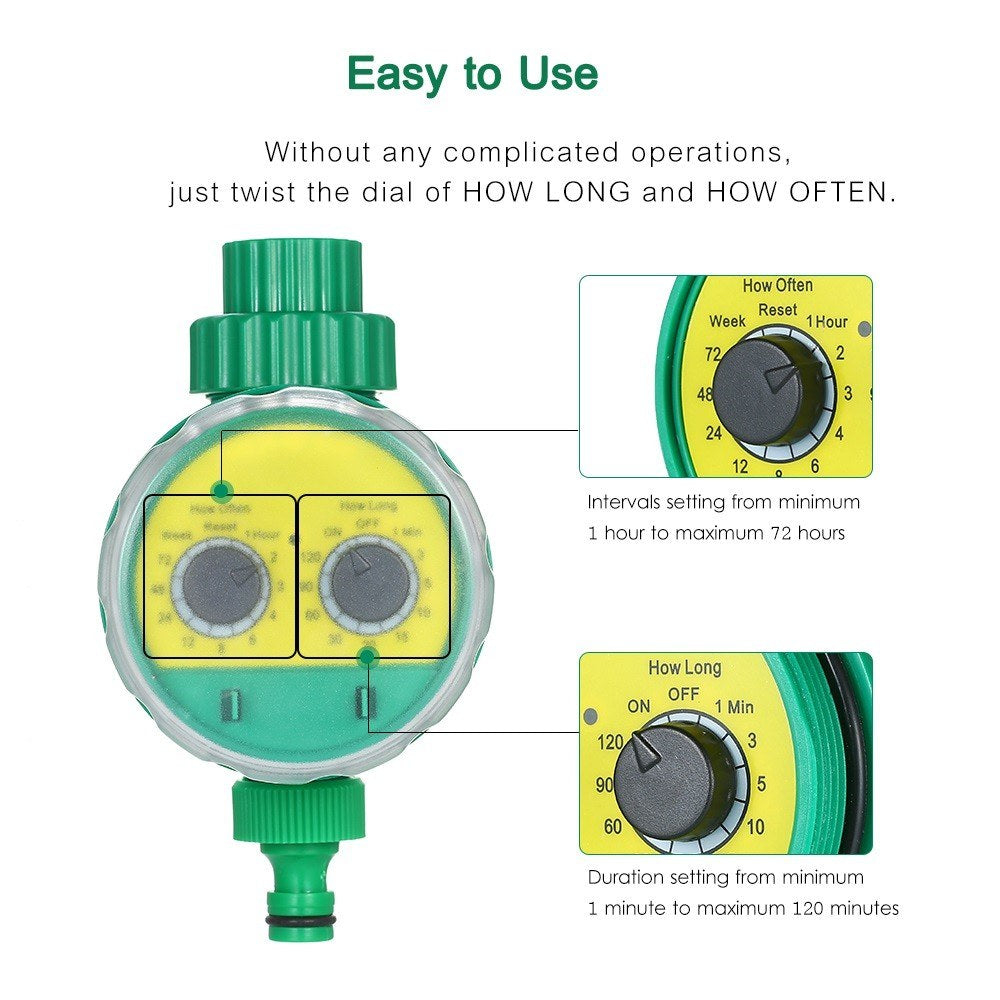 Outdoor Timed Irrigation Controller Automatic Sprinkler Programmable Valve Hose Water Timer Faucet Watering