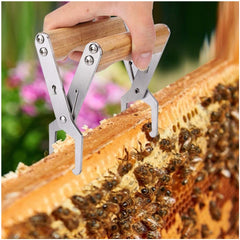 Frame Clip Wooden Handle Bee Nests Box Jig Griper Lifter Stainless Steel Nest Holder