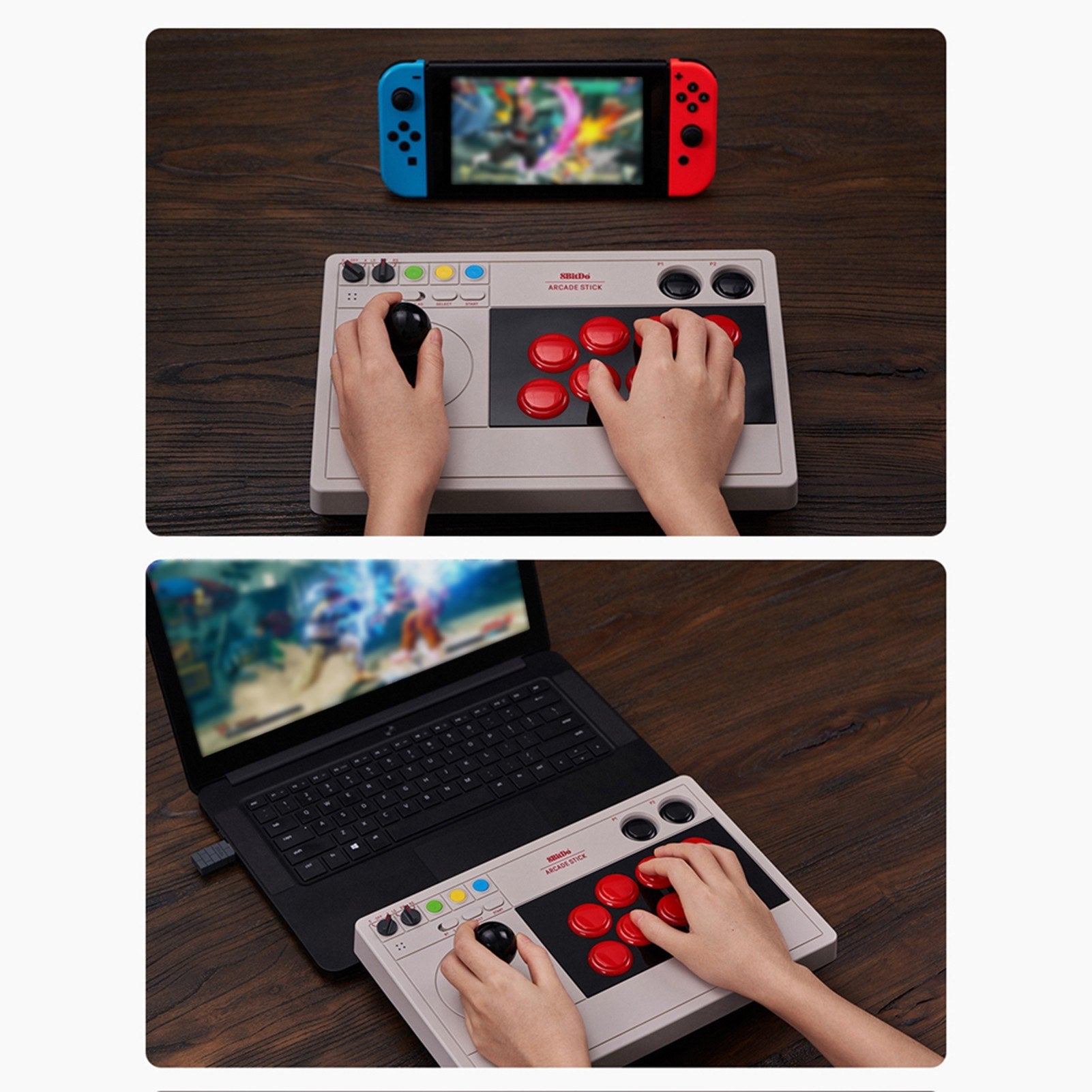 Arcade Stick V3 with Customized Button BT 2.4G Wireless USB Wired PC Game Console