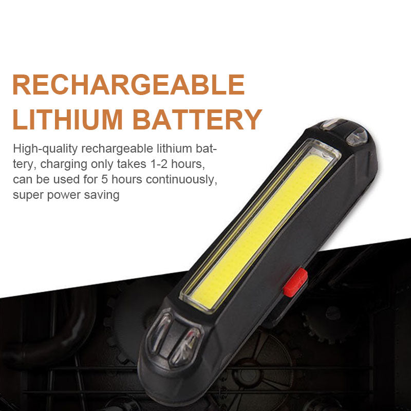 Waterproof Bike Tail 500mAh Rear USB Charging 5 Modes Flashlight With COB Lamp