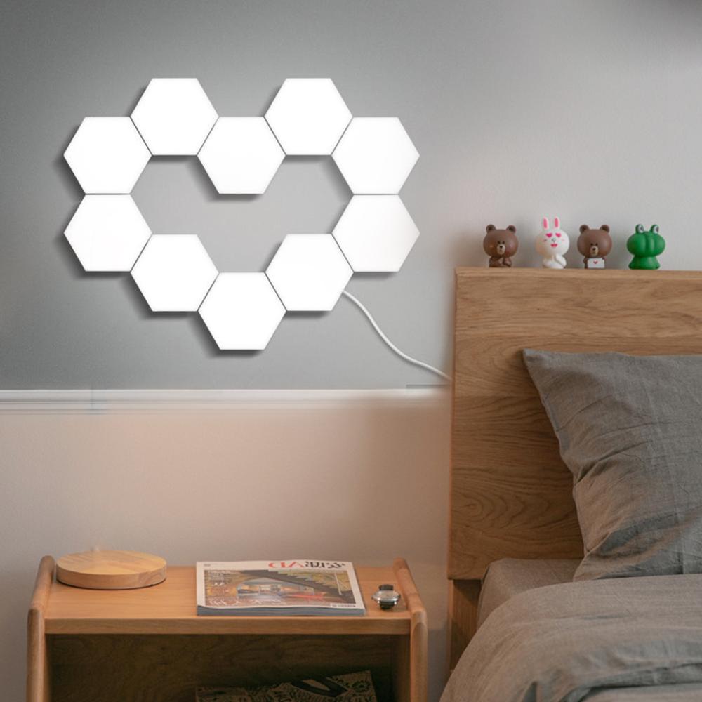 LED-Wall Touch Sensor Quantum Lamp Wall Light Home Decoration Modern Creative Honeycomb Modular Assembly Helios Adsorption