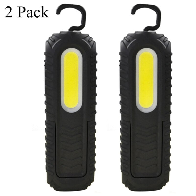 2-in-1 Rechargeable Led Work Light Portable Built-in Battery Flashlight Magnetic COB Work Light For Emergency Car Repairing