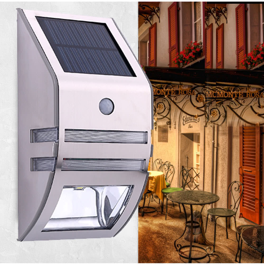 Solar-powered Light with 2 SMD LED Polycrystalline Solar Panel PIR Sensor Environmental-friendly