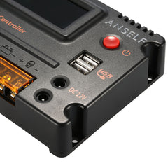 LCD Solar Charge Controller Auto Switch Overload Protection Temperature Compensation