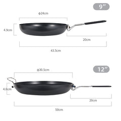 Outdoor Portable Folding Pan Small Frying Pan Camping Picnic Cookware Non-stick Pan Cooking Tableware Camping Utensils