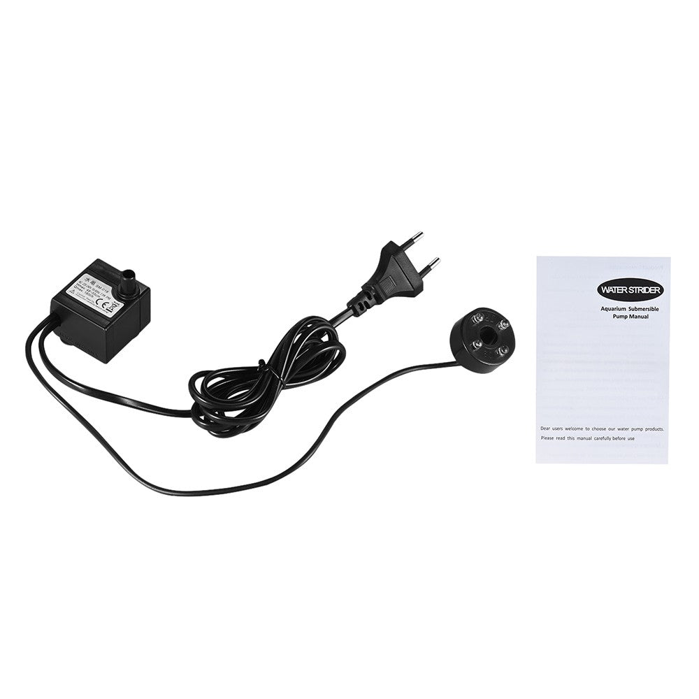 180L/H 2.5W Submersible Water Pump with 4 LED Light Ultra Quiet for Pond Aquarium Fish Tank