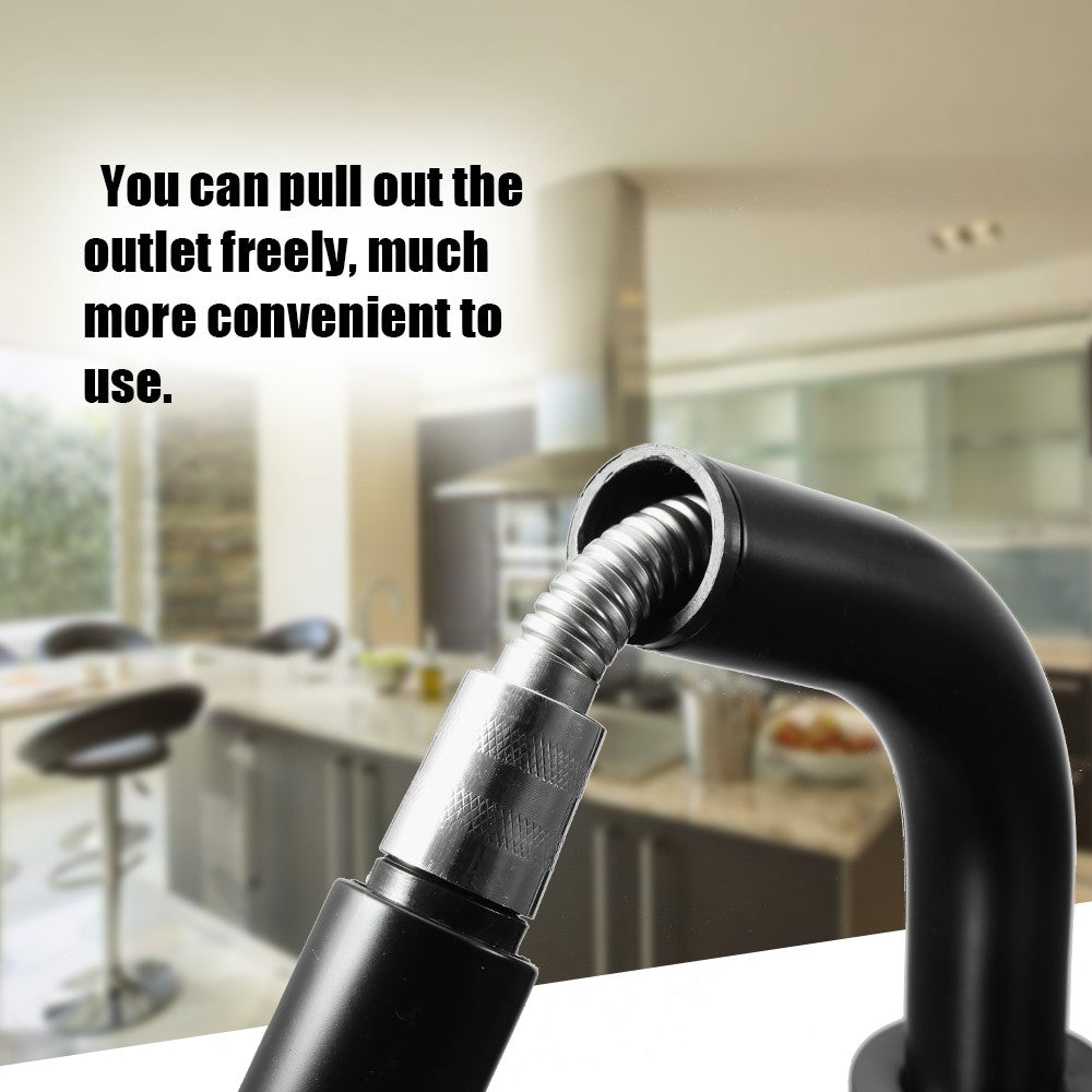 Pull Out Single Connection Bathroom Tap Vertical Installation Rotatable Pull Out Water Faucet