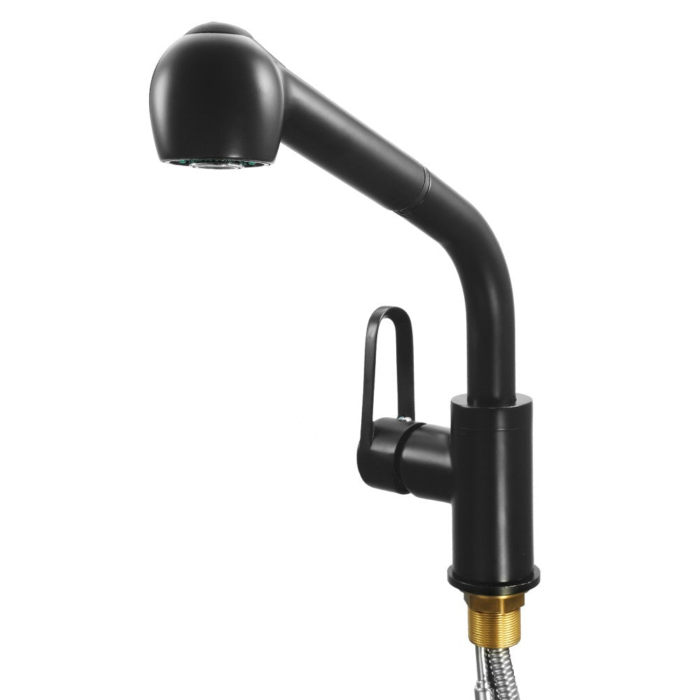 Pull Out Single Connection Bathroom Tap Vertical Installation Rotatable Pull Out Water Faucet