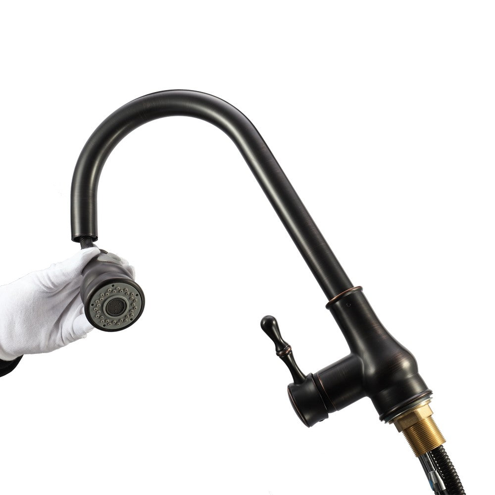 Pull Out ORB Single Connection Kitchen Tap Stud Installation Rotatable Sink Water Faucet