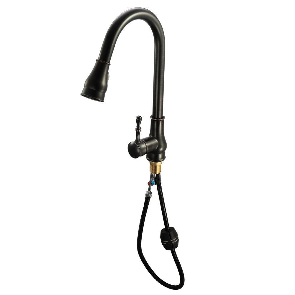 Pull Out ORB Single Connection Kitchen Tap Stud Installation Rotatable Sink Water Faucet