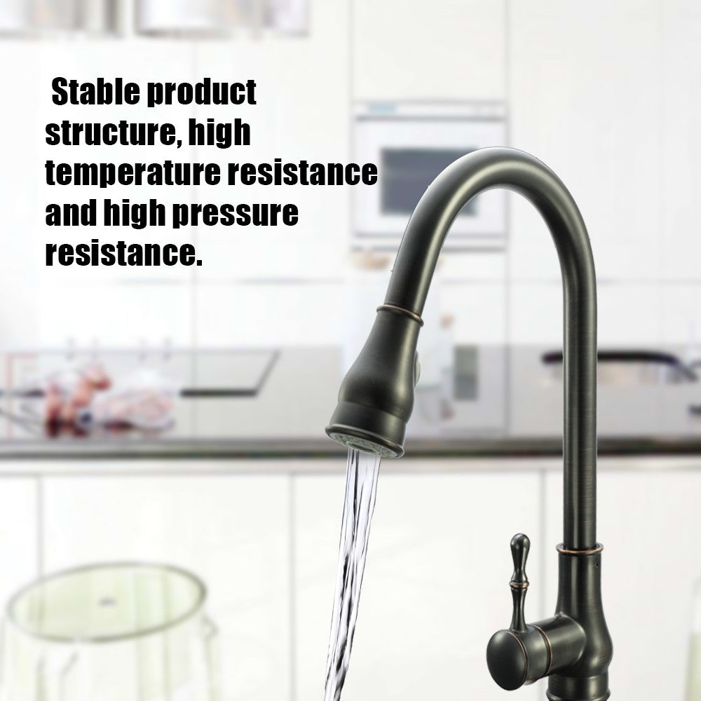 Pull Out ORB Single Connection Kitchen Tap Stud Installation Rotatable Sink Water Faucet