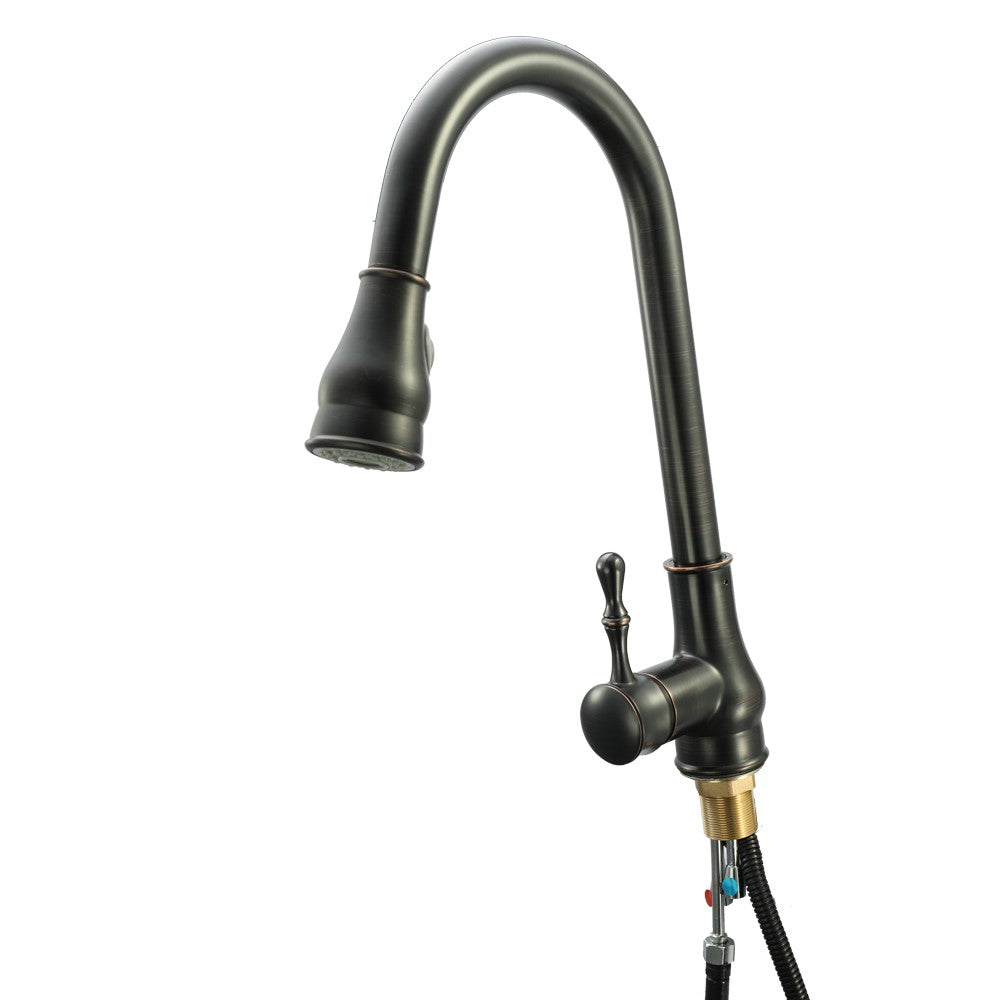 Pull Out ORB Single Connection Kitchen Tap Stud Installation Rotatable Sink Water Faucet