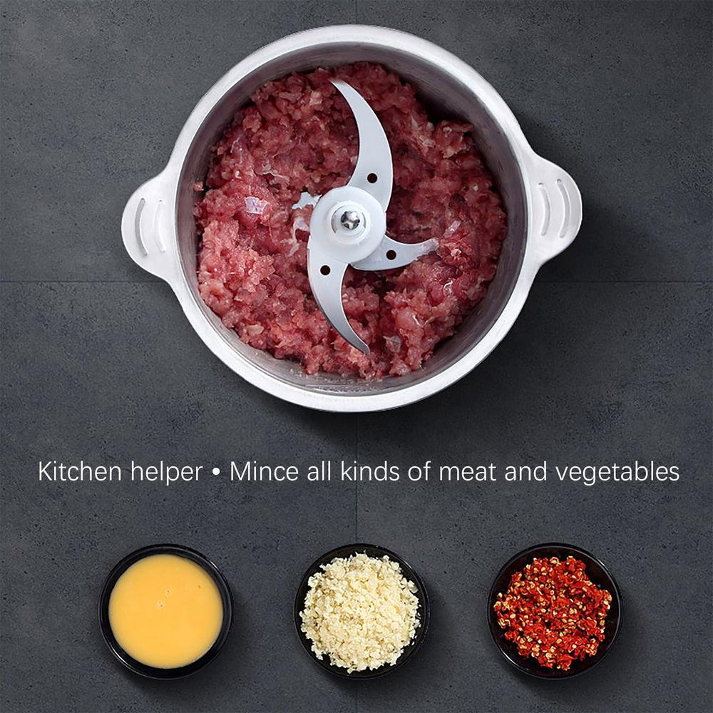 2 Speeds Stainless Steel Electric Vegetable and Meat Grinder