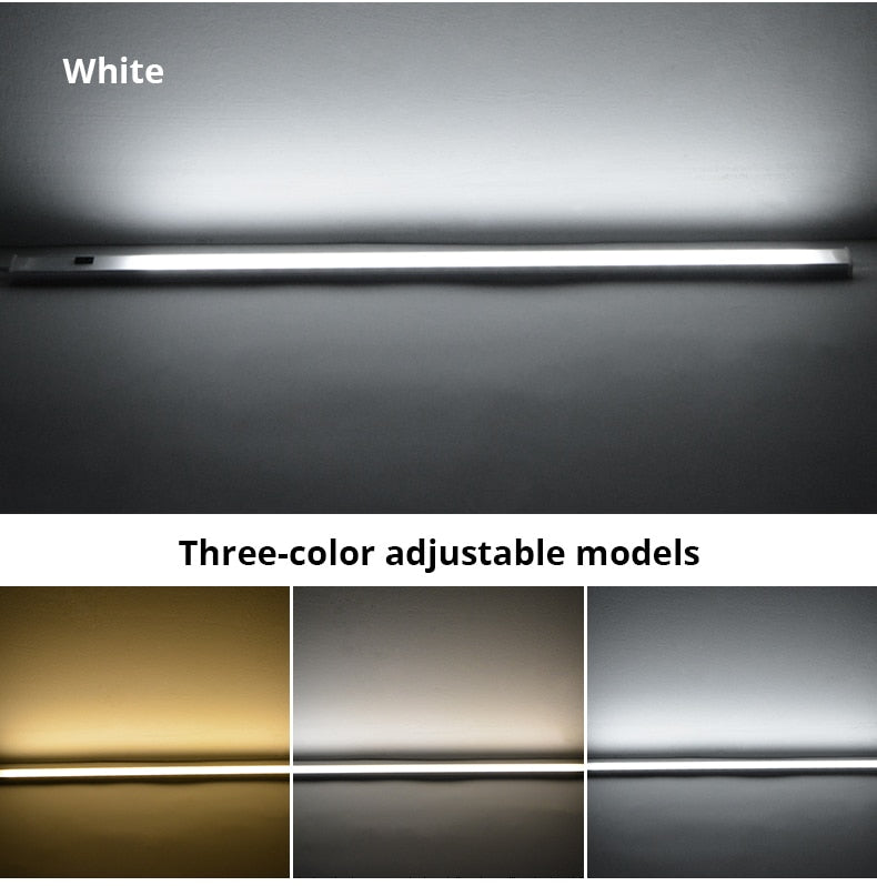 5V USB Powered Smart LED Kitchen Hand Sweep Sensor Lamp High Brightness Backlight for Cabinet Wardrobes Drawer 30/40/50 cm