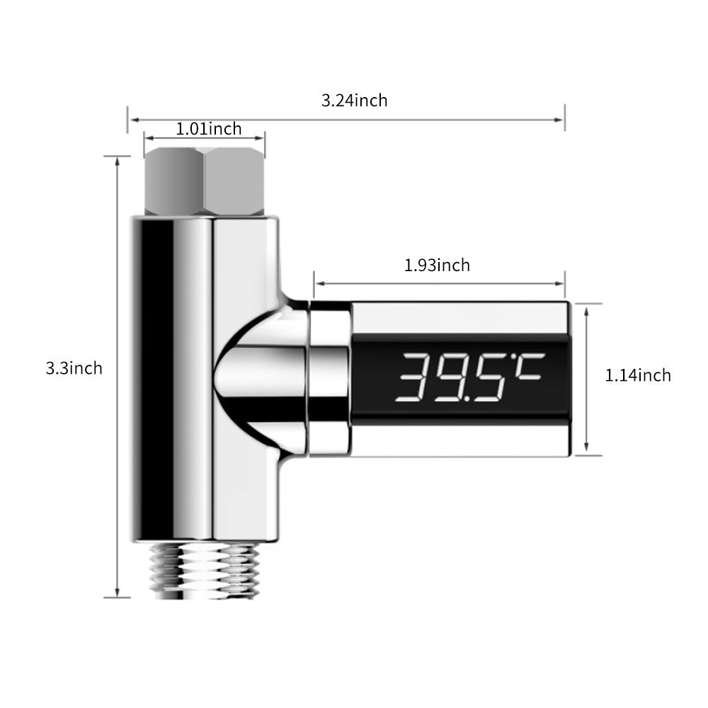 LED Shower Thermometer Digital Shower Celsius Temperature Display Shower Head