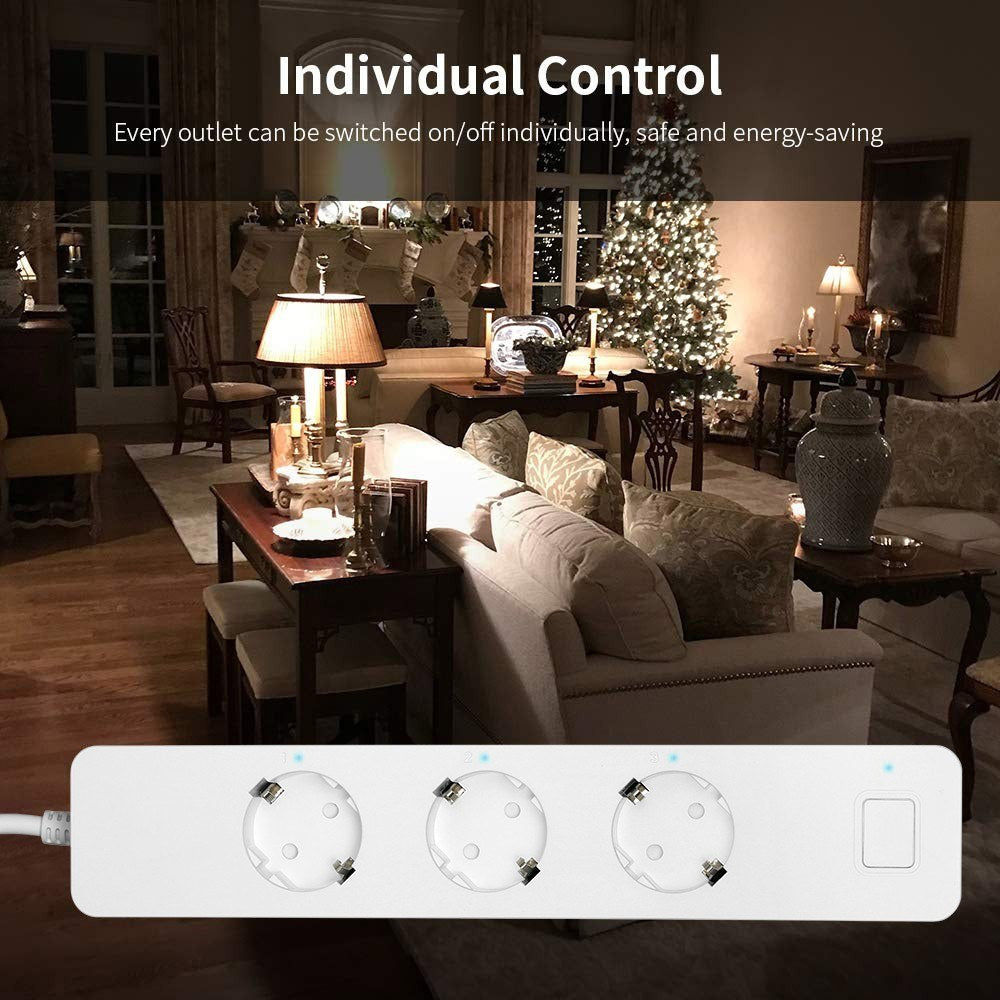 Smart Wi-Fi Power Strip Independent Control Voice Control Compatible with Alexa/ Google Home