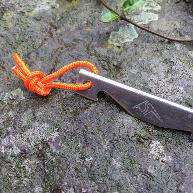 304 Stainless Steel Tent Peg V Shape Titanium Spike Windproof Outdoor Camping Ground Nails Traveling Tent Accessories