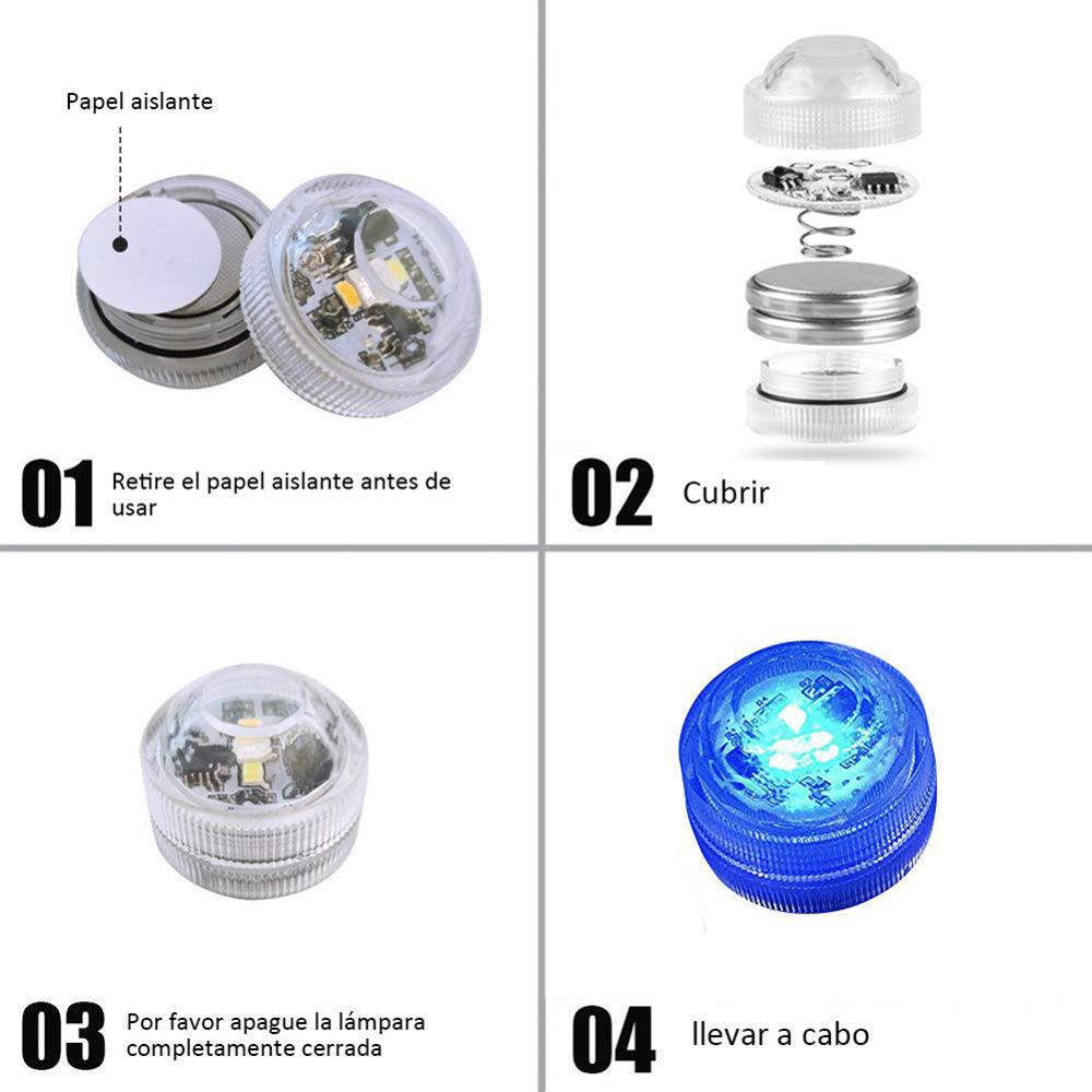 Underwater LED Lights Submersible RGB Waterproof Light Battery Powered Swimming Pool Light With Battery For Vase Pond