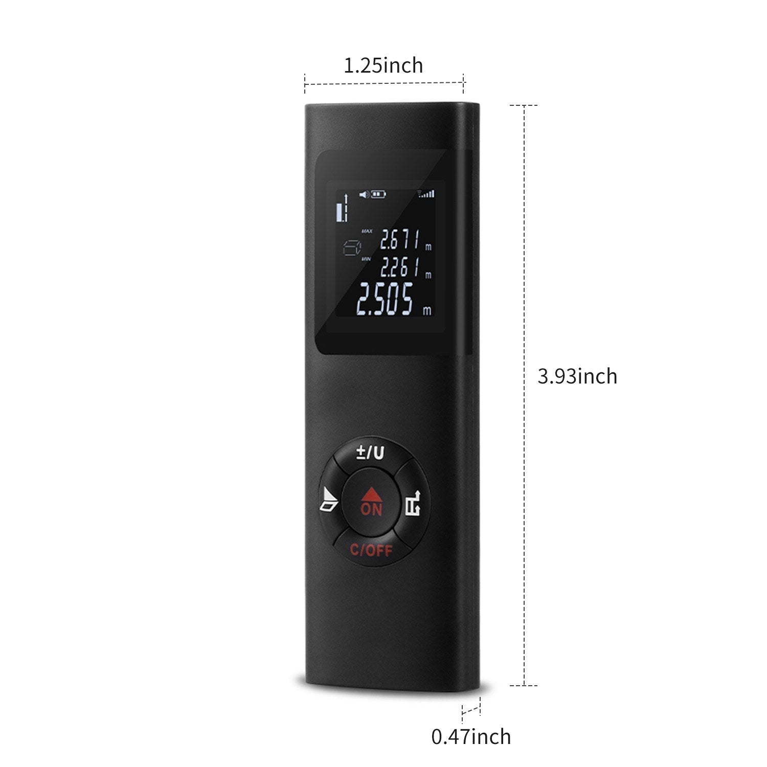 Mini Laser Distance Measure LCD Backlight Display 131Ft