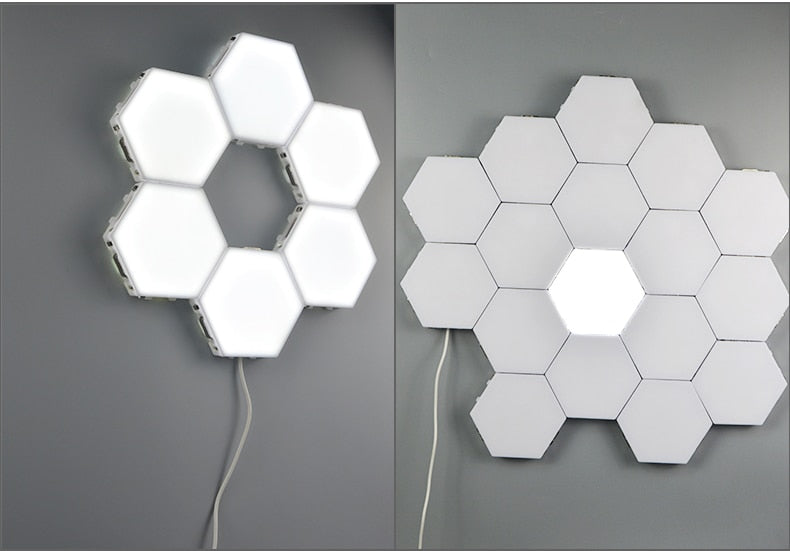 LED-Wall Touch Sensor Quantum Lamp Wall Light Home Decoration Modern Creative Honeycomb Modular Assembly Helios Adsorption