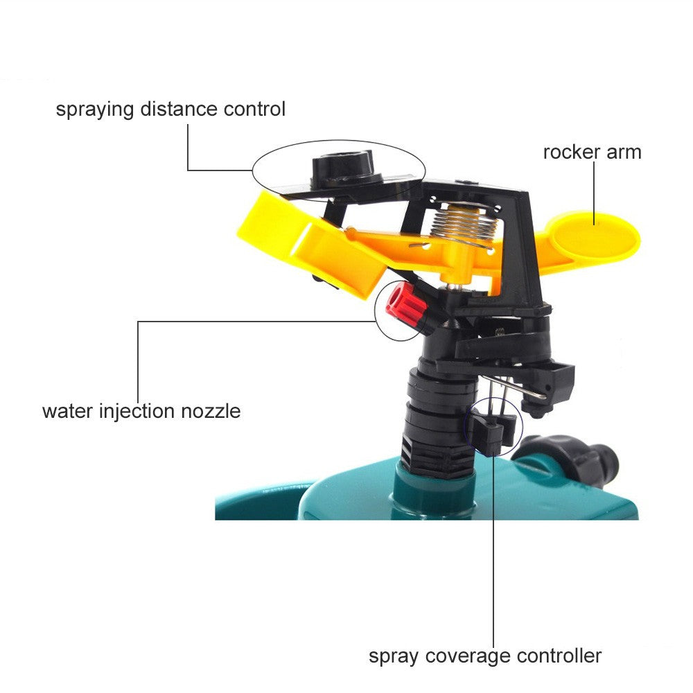 Automatic Water Disc Sprinklers for Lawn, Fish Pond, Garden 360°Rotation