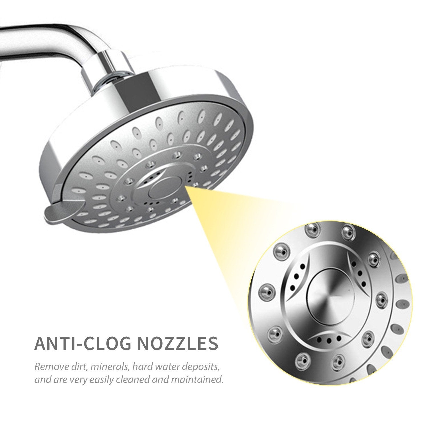 High Pressure G1/2 Shower Head 5 Settings