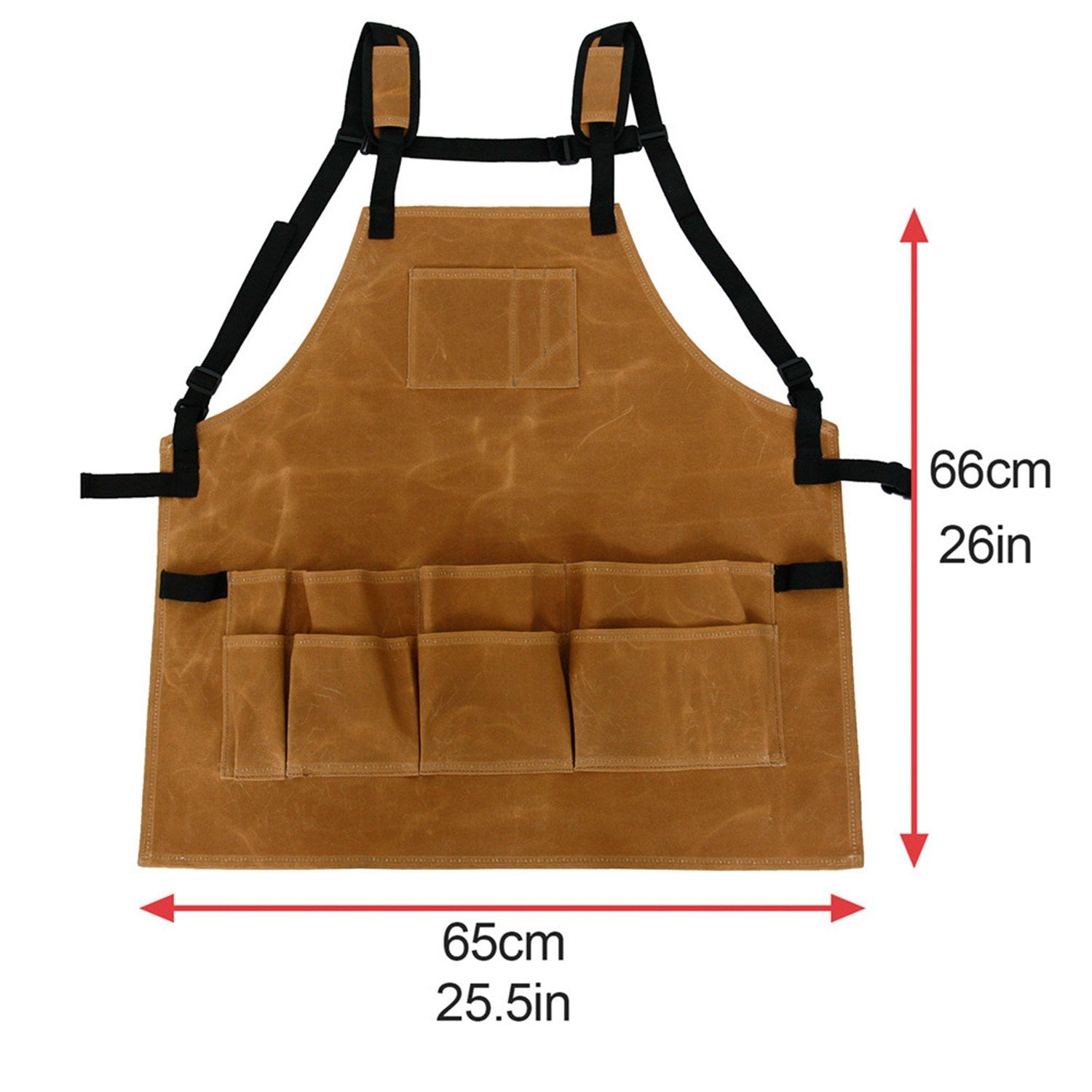Garden Tool Apron Adjustable Waist with Pockets Waterproof Canvas Home Organizer
