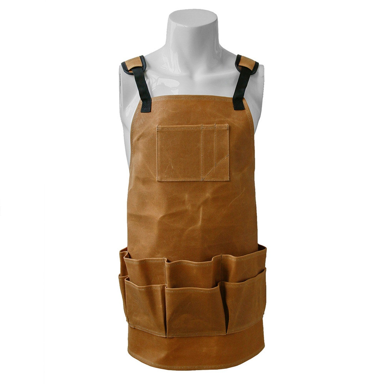 Garden Tool Apron Adjustable Waist with Pockets Waterproof Canvas Home Organizer