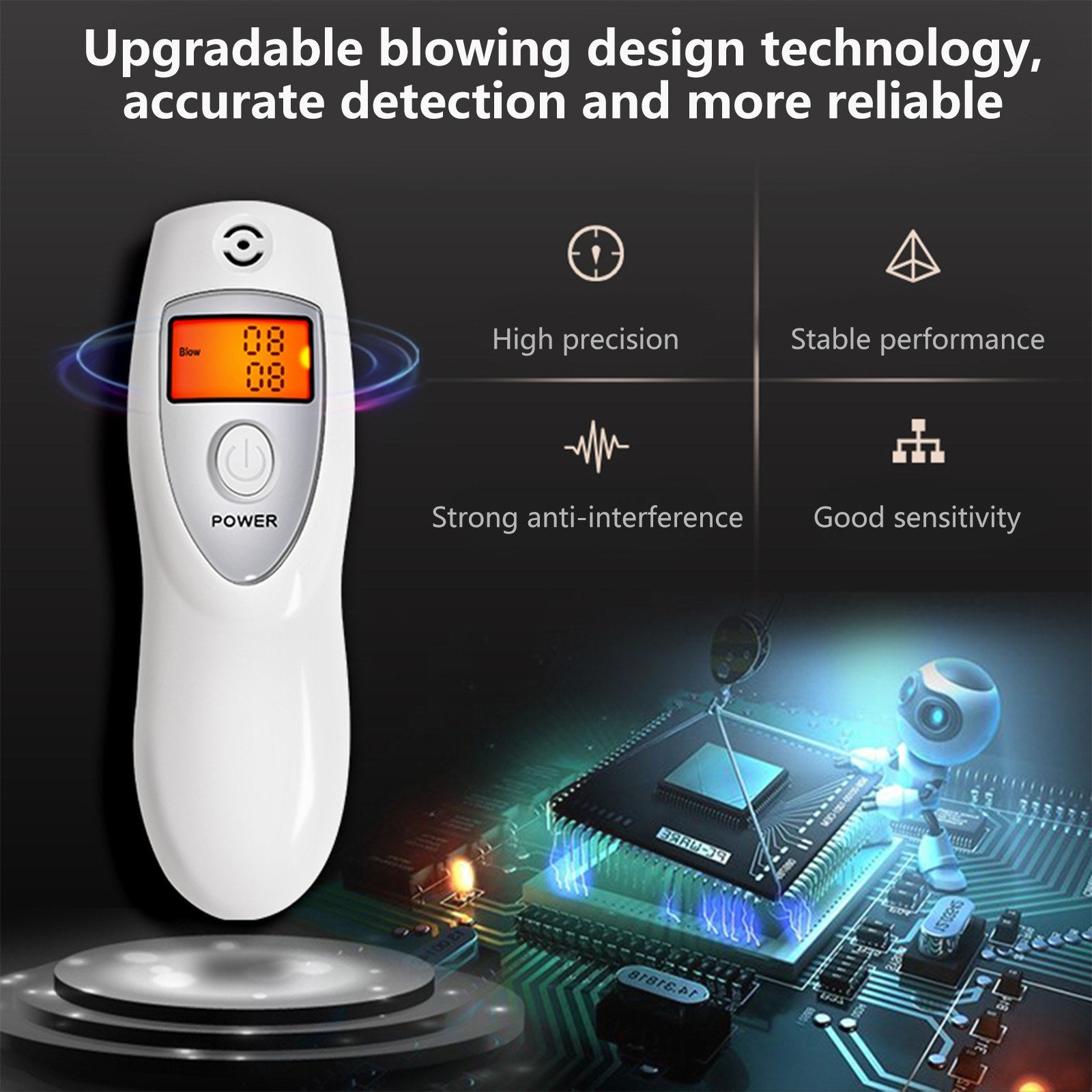 Portable Breathalyzer Digital Breath Alcohol Tester