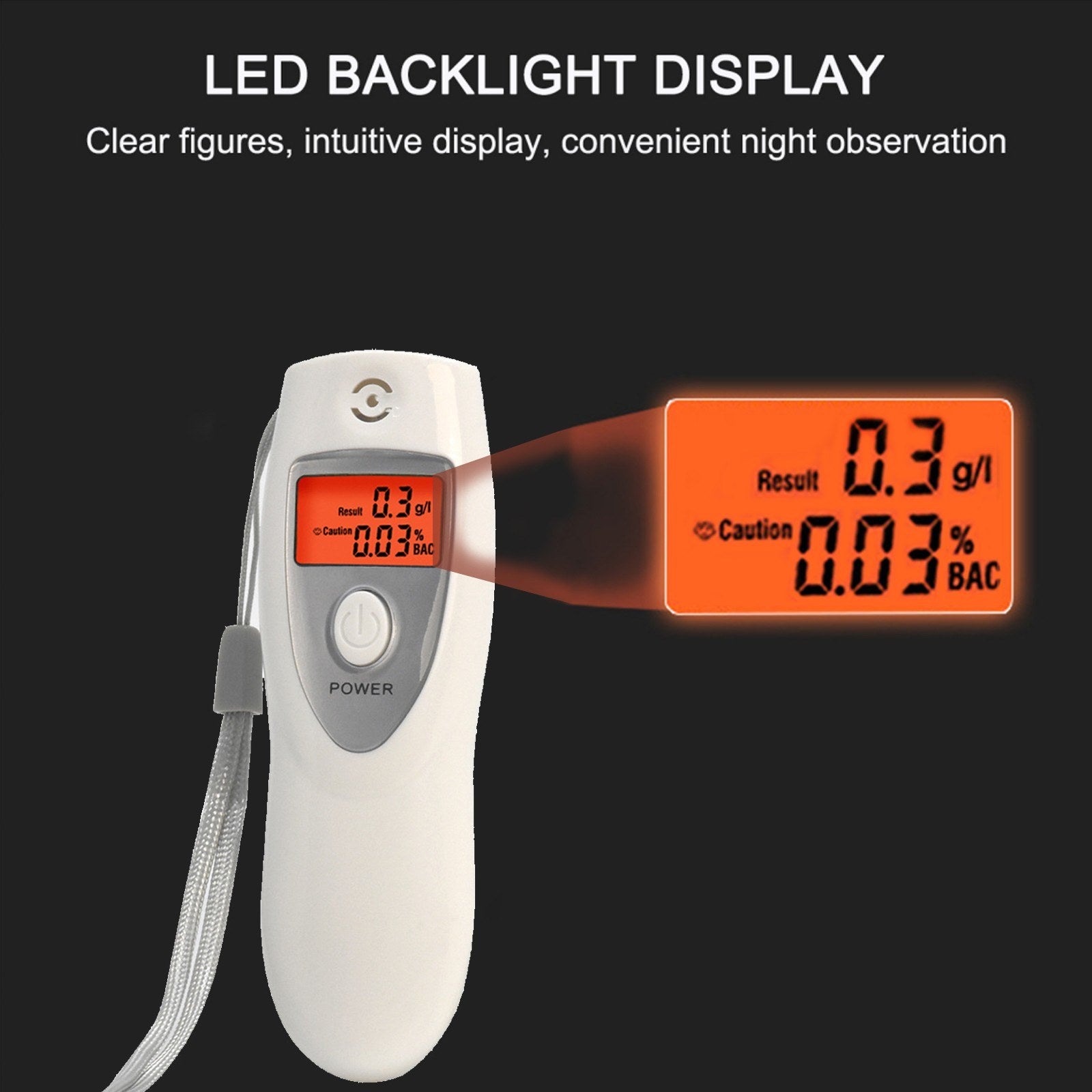 Portable Breathalyzer Digital Breath Alcohol Tester