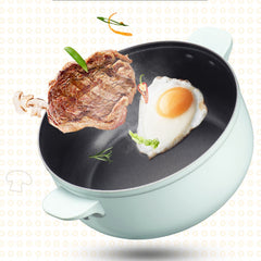 2.5L Electric Hot Pot 220V Electric Cooker Skillet Non-Stick Rapid Noodles Cooker with Lid