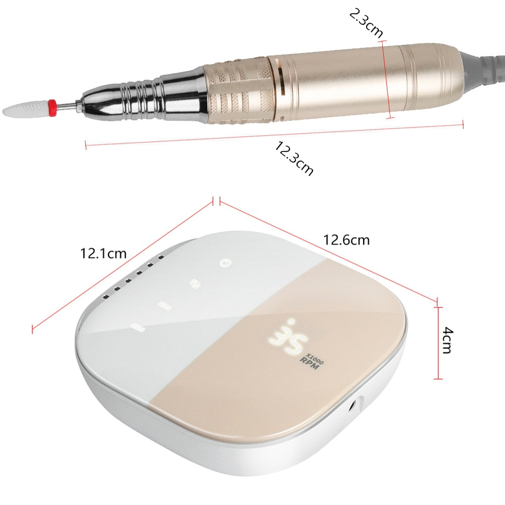 Electric Nail Drill HD Display Metal Manicre Machine for Nail Art Equipment Nail Sander