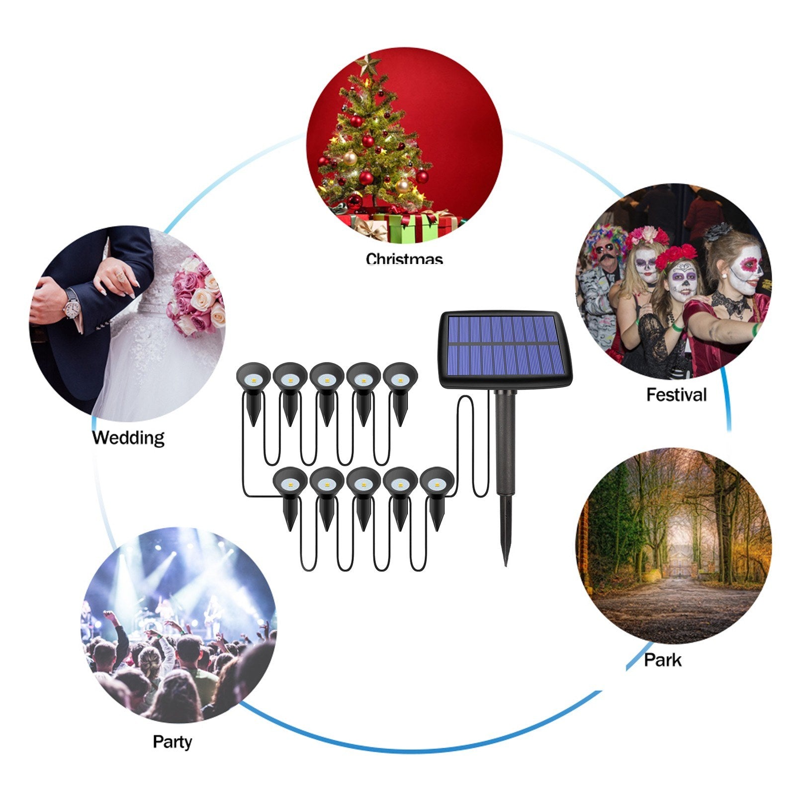 Solar Path Stake Lights Pack 10