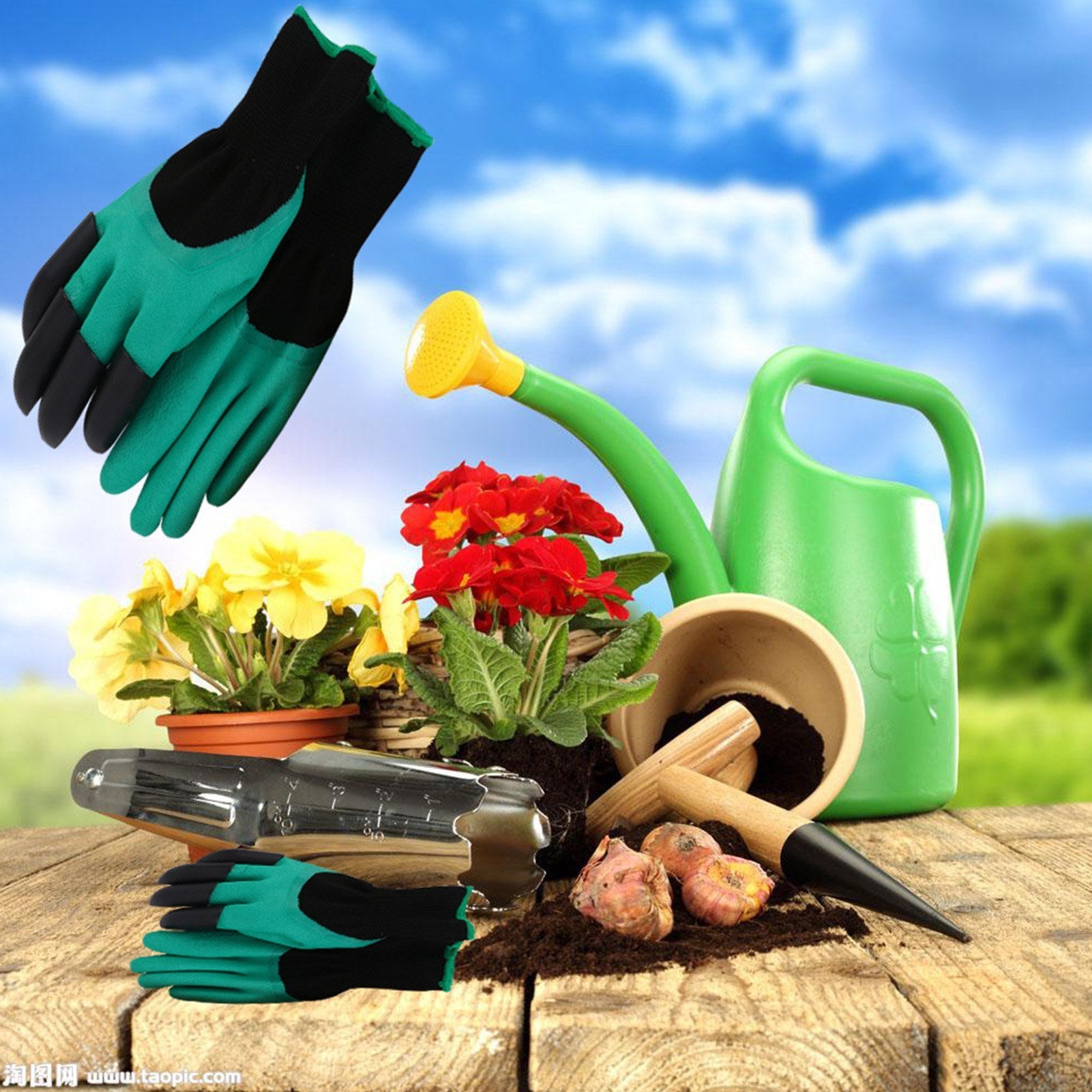 Gardening Gloves with Claw 1 Pair