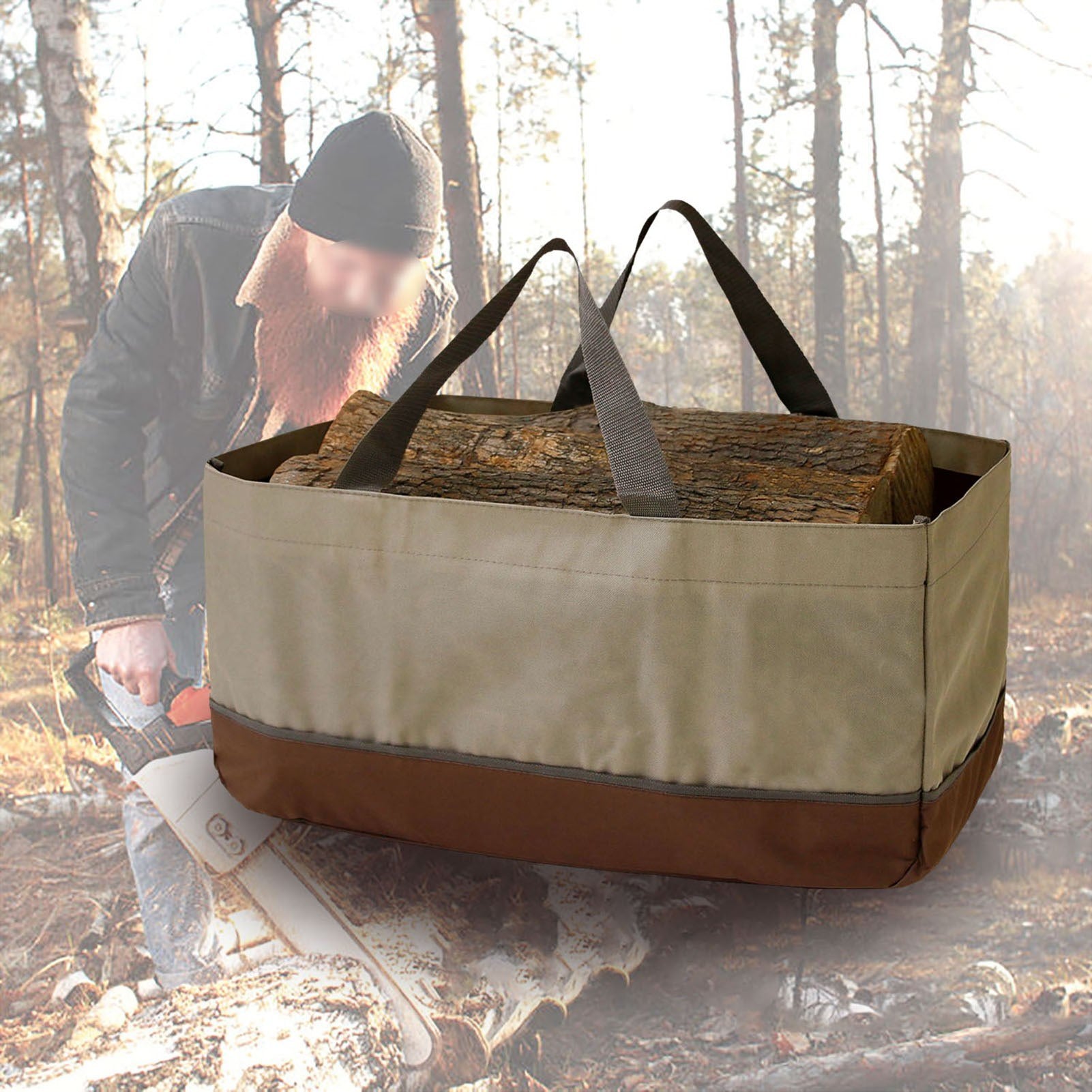 Firewood Log Carrier Large Firewood Bag High Capacity Durable
