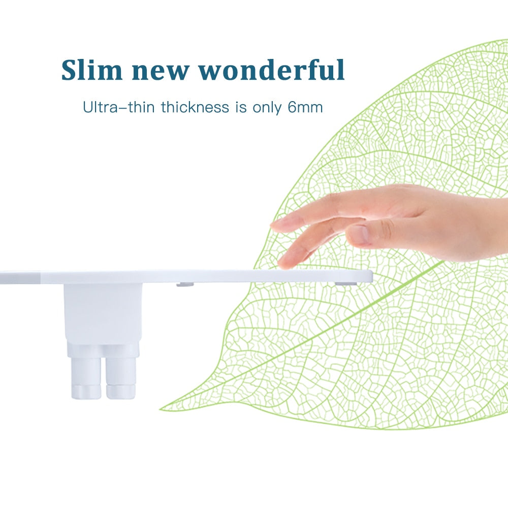 Ultra Thin Non-Electric Bidet Toilet Seat Dual Nozzle Sprayer
