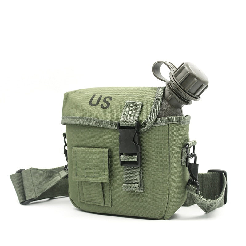 2L Outdoor Kettle Use Camping Hiking Hunting Climbing Tableware Army Camouflage Drinking Bottle Military Tactical Water Bottles